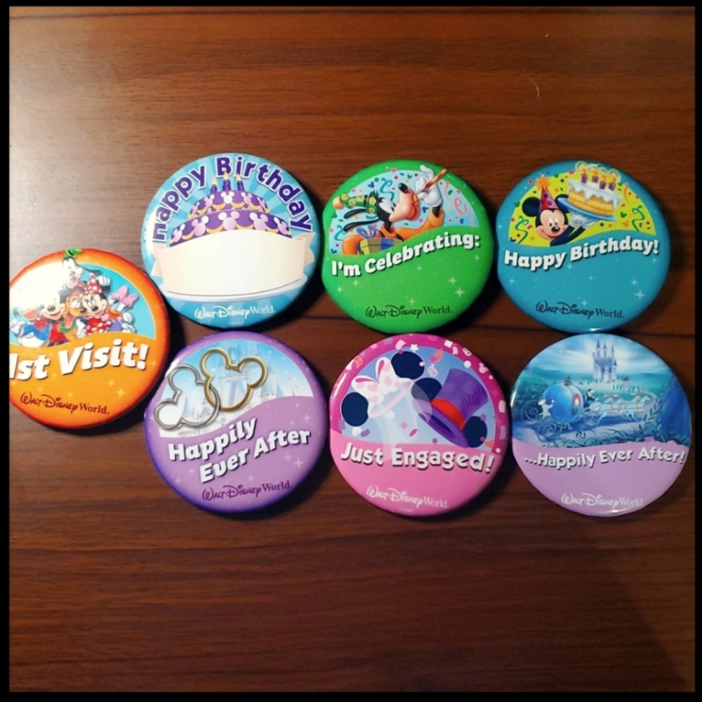 Disney World Celebration Buttons Set